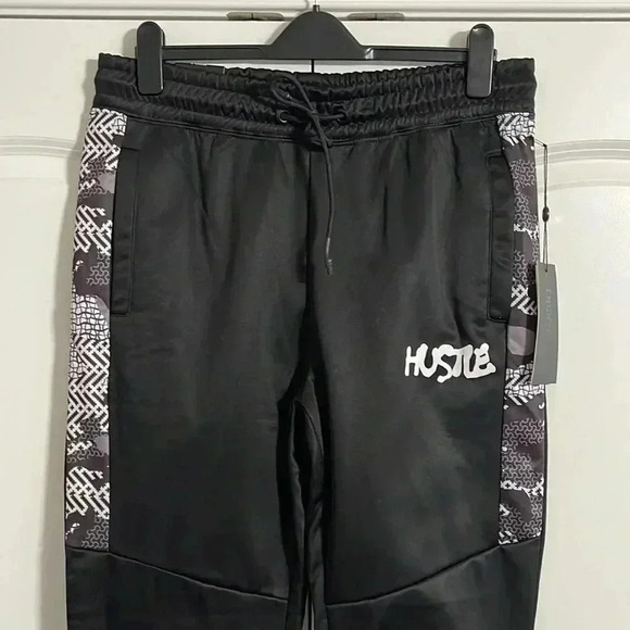 Encrypted Drawstring Fleece Joggers - Picture 2 of 12